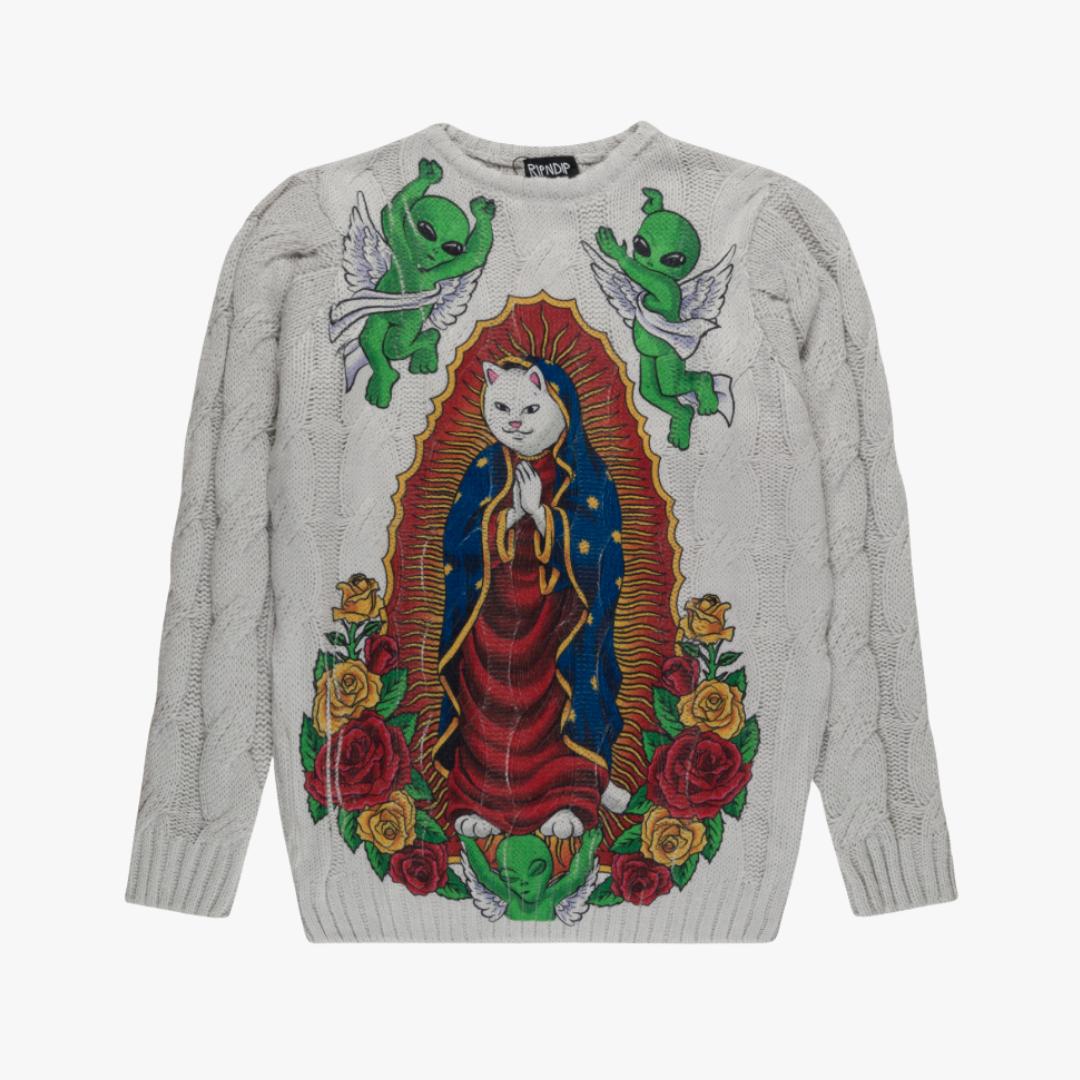MOTHER NERM KNIT SWEATER (GREY)