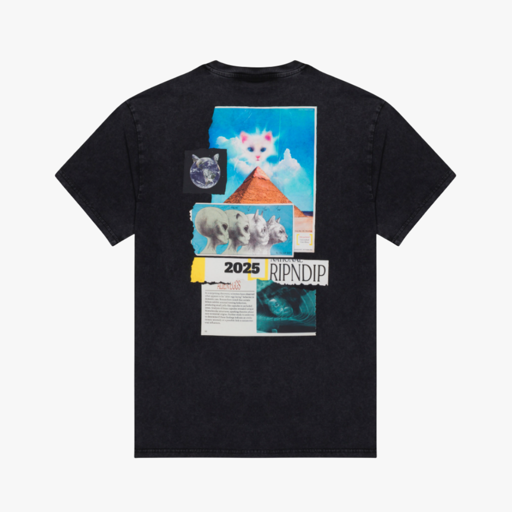 NERM GEO TEE (BLACK VINTAGE WASH)