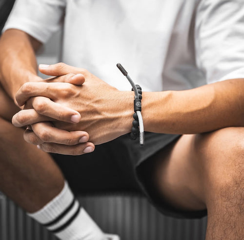 "Karma Rubberized" Beaded Bracelet