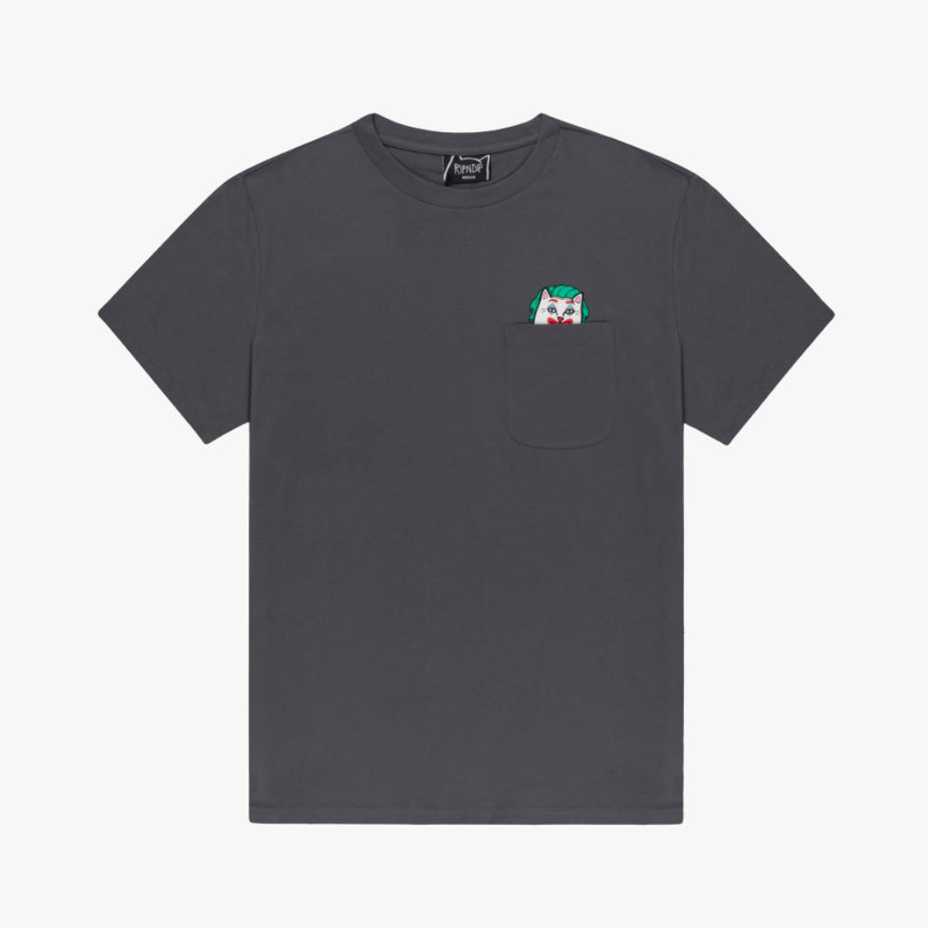 WHY SO NERMAL? POCKET TEE (CHARCOAL)
