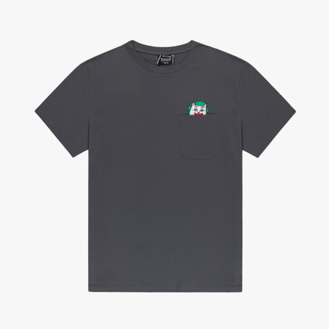 WHY SO NERMAL? POCKET TEE (CHARCOAL)