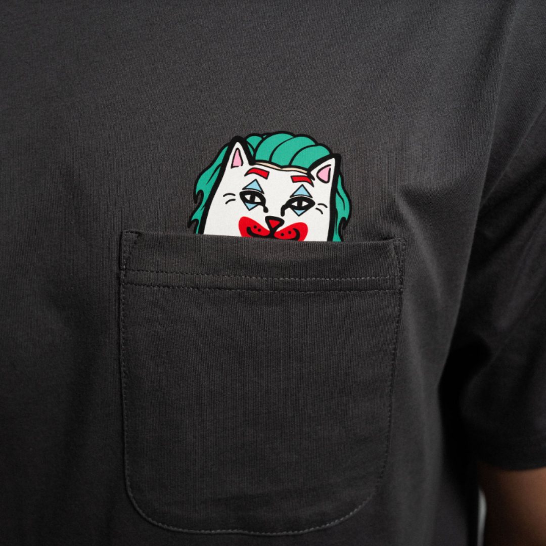 WHY SO NERMAL? POCKET TEE (CHARCOAL)