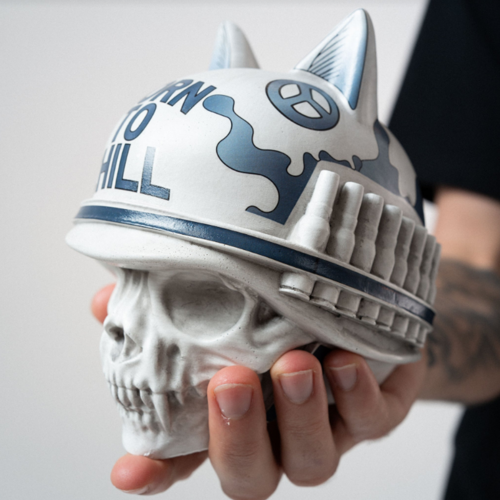 BORN TO CHILL CERAMIC INCENSE HOLDER (INDIGO)
