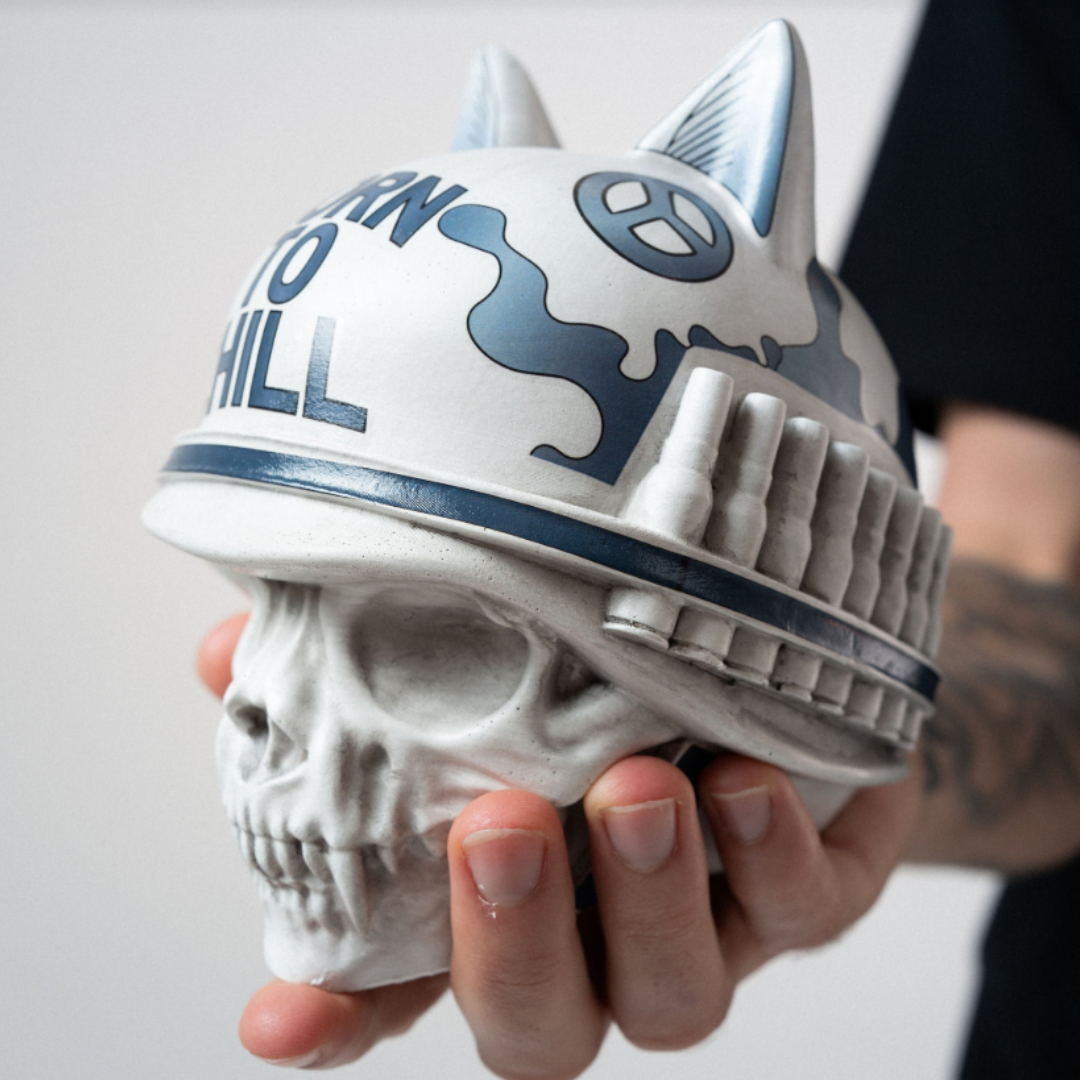 BORN TO CHILL CERAMIC INCENSE HOLDER (INDIGO)