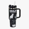 MAN I LOVE FELINES BIG OL CUP TUMBLER (BLACK)